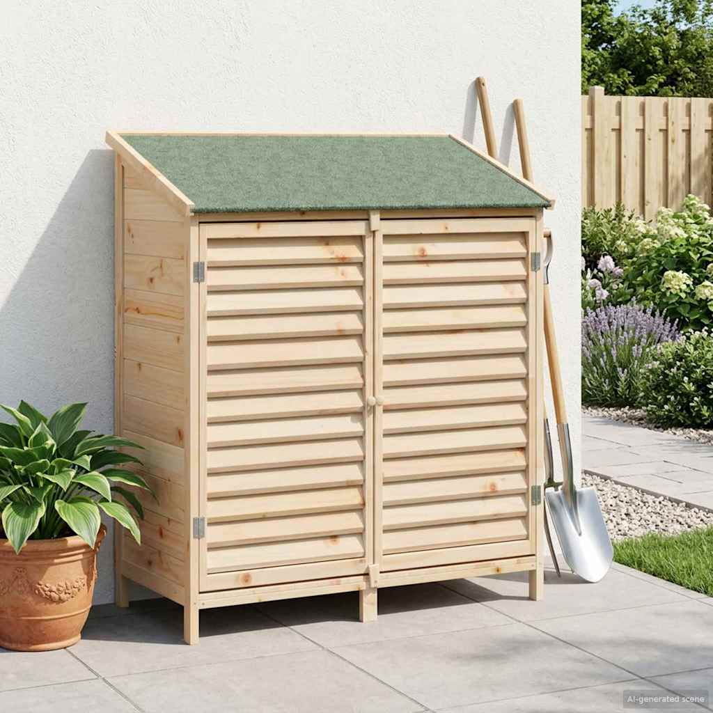vidaXL Shed ogrodowy naturalny 106 x 56 x 113,5 cm Drewno Świerkowe