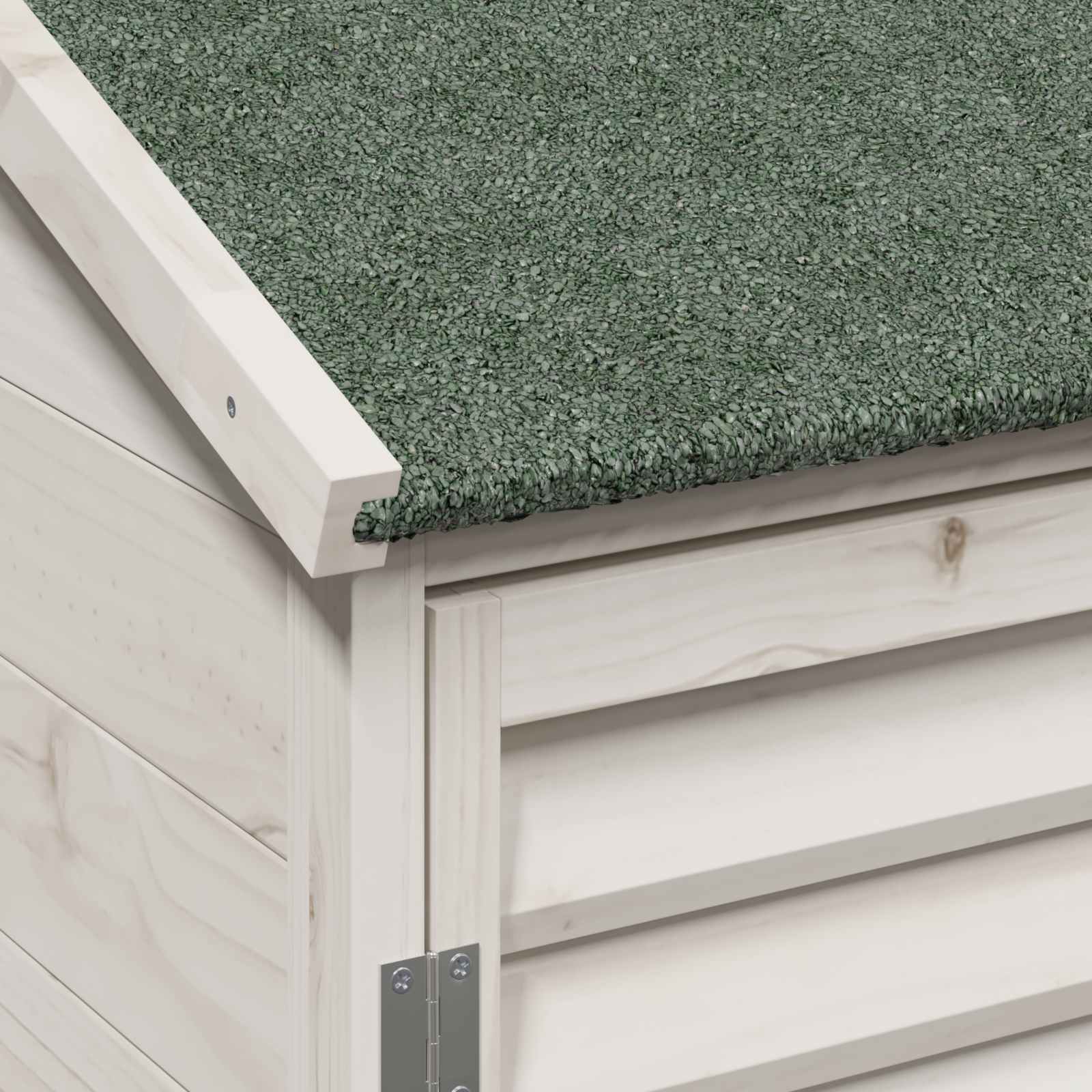 vidaXL Shed ogrodowy Biały 106 x 56 x 113,5 cm Drewno Świerkowe