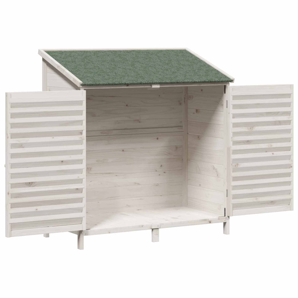 vidaXL Shed ogrodowy Biały 106 x 56 x 113,5 cm Drewno Świerkowe