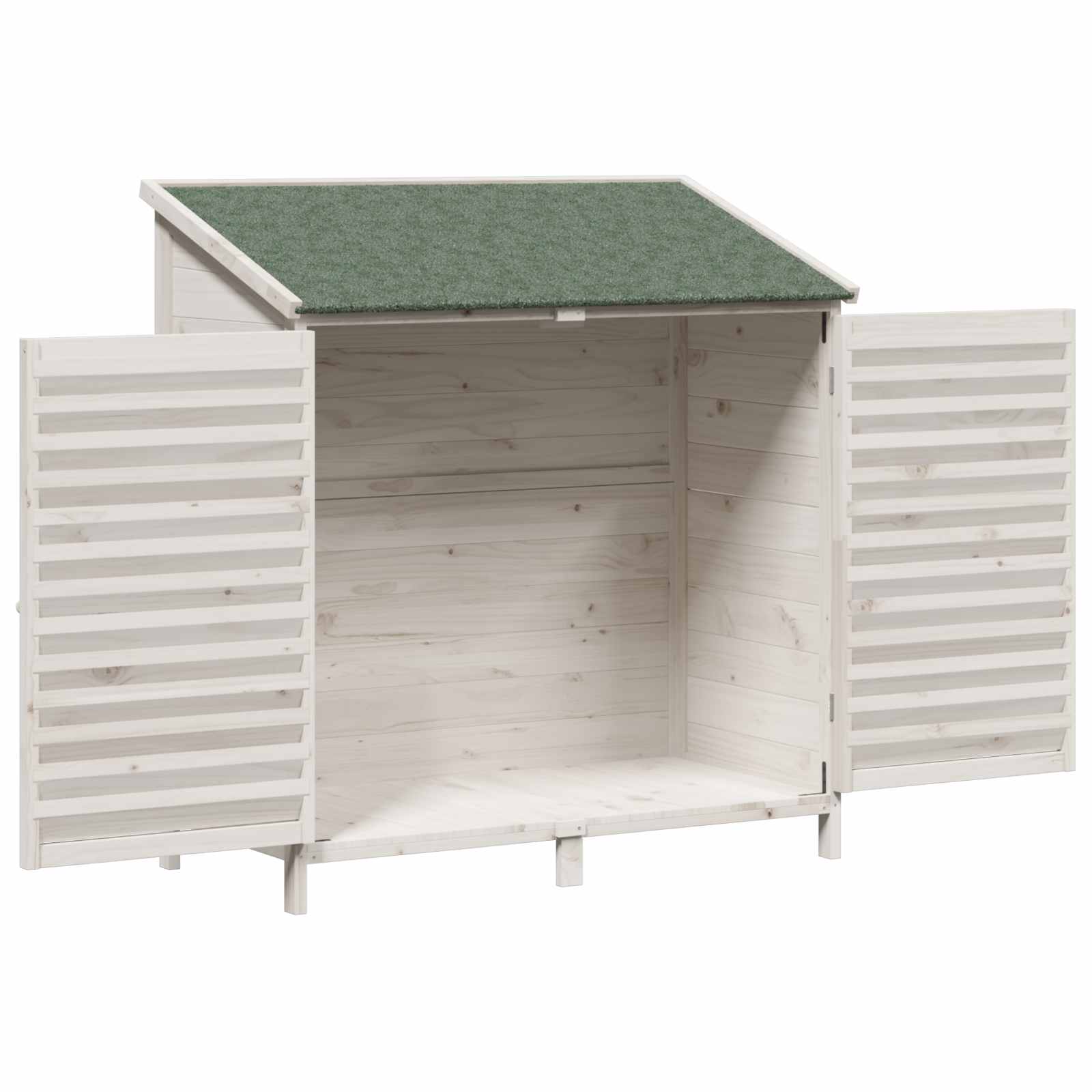 vidaXL Shed ogrodowy Biały 106 x 56 x 113,5 cm Drewno Świerkowe