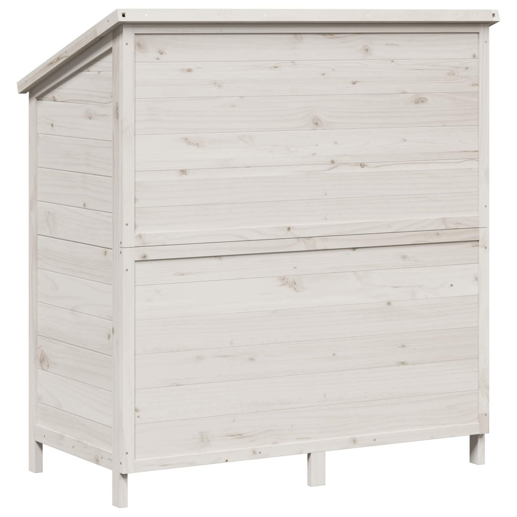 vidaXL Shed ogrodowy Biały 106 x 56 x 113,5 cm Drewno Świerkowe