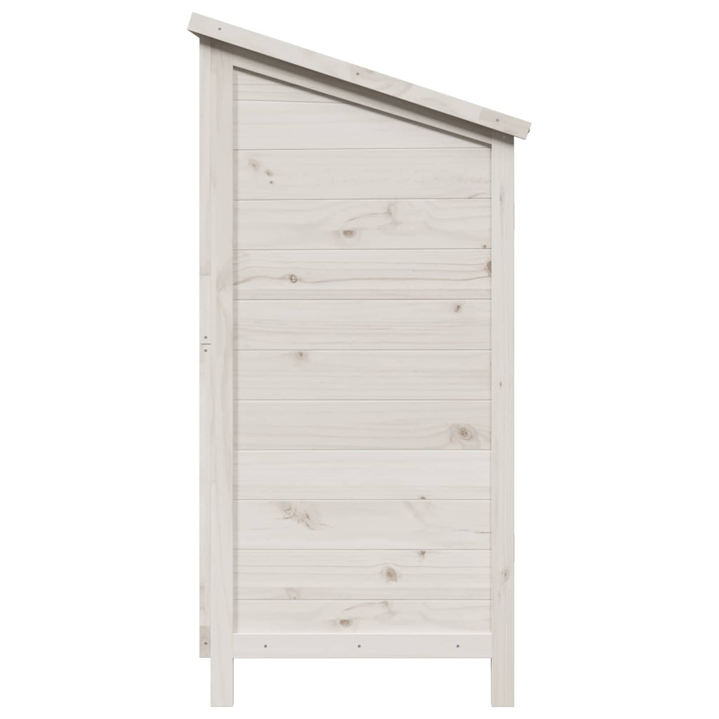 vidaXL Shed ogrodowy Biały 106 x 56 x 113,5 cm Drewno Świerkowe