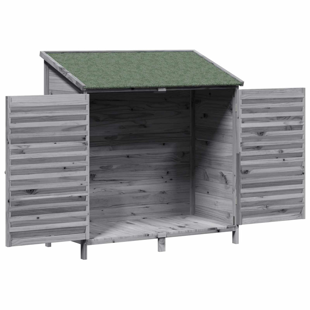 vidaXL Shed ogrodowy Szary 106 x 56 x 113,5 cm Drewno Świerkowe