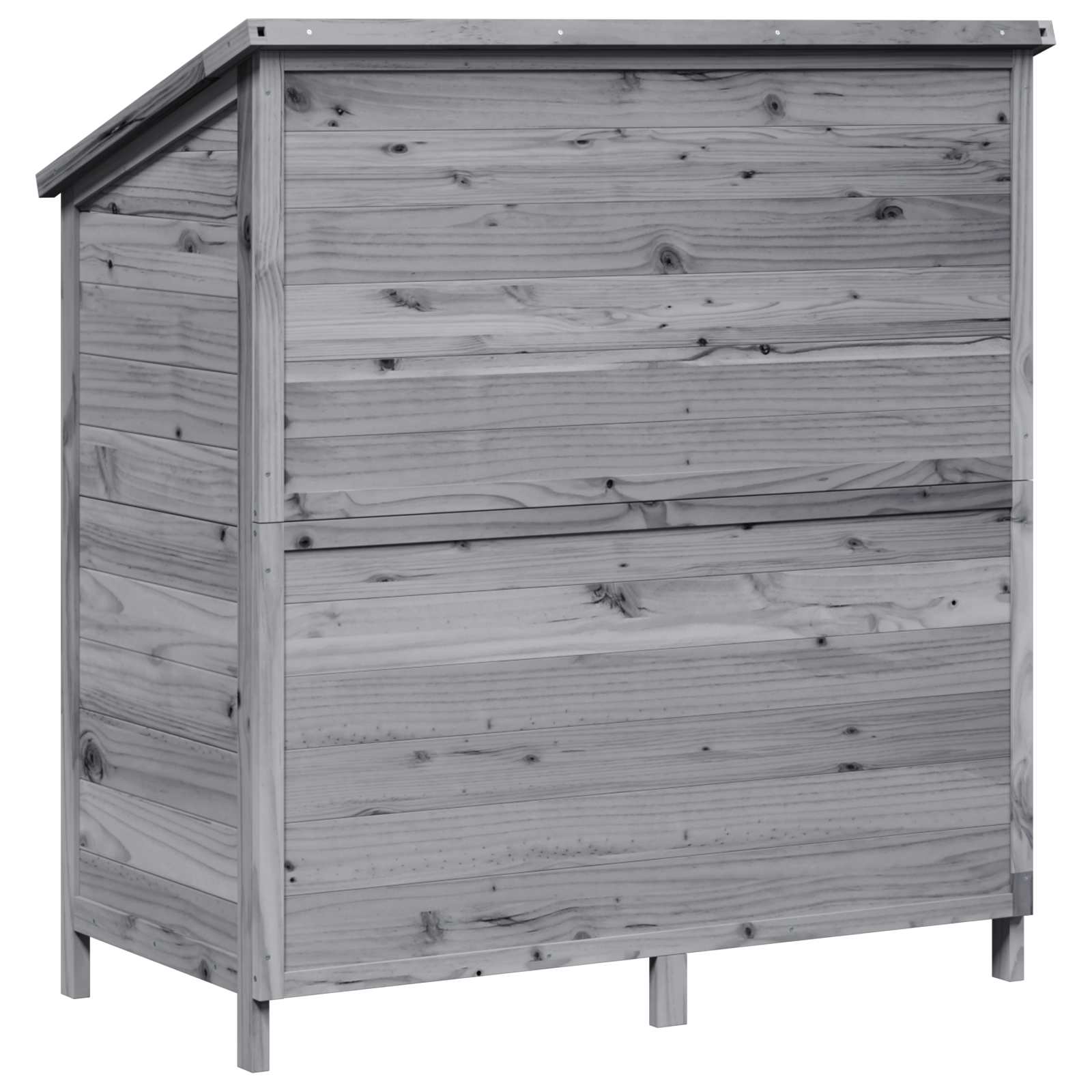 vidaXL Shed ogrodowy Szary 106 x 56 x 113,5 cm Drewno Świerkowe