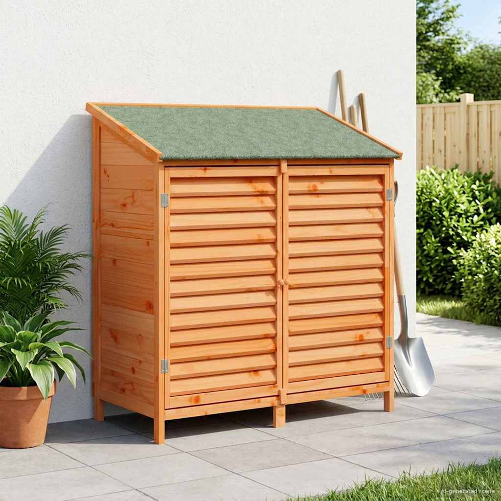 vidaXL Shed ogrodowy brązowy 106 x 56 x 113,5 cm Drewno Świerkowe