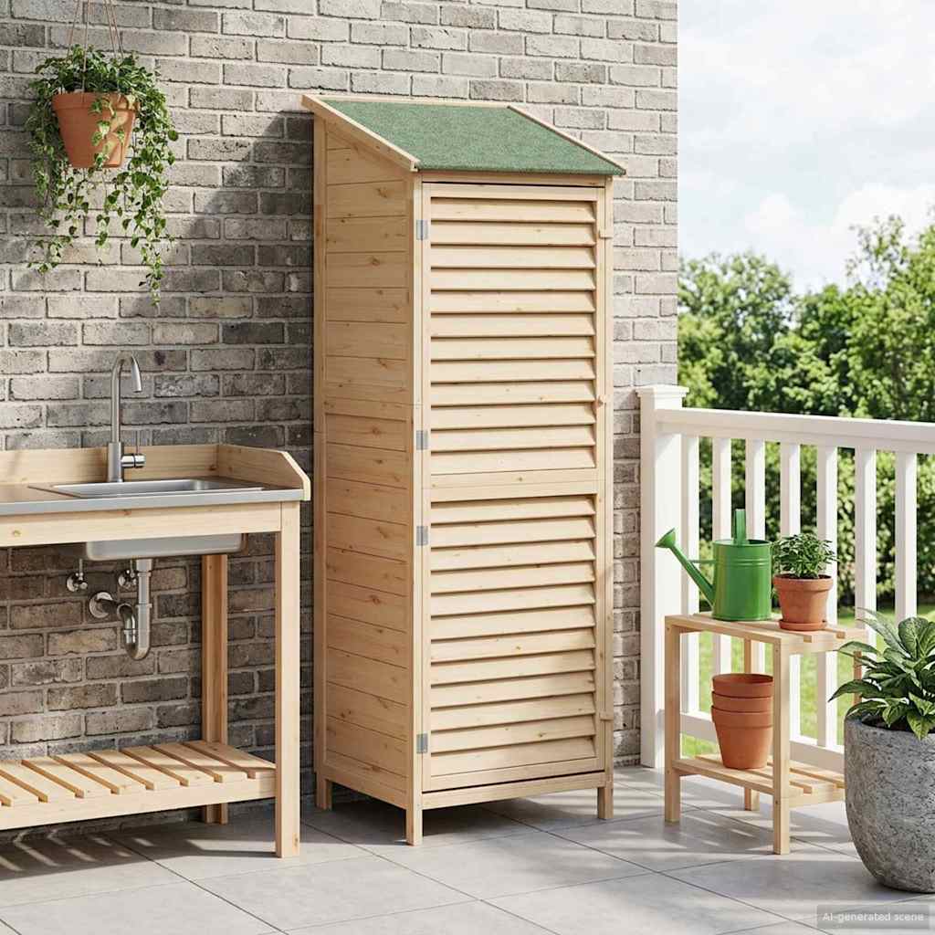 vidaXL Shed ogrodowy naturalny 59 x 56 x 176 cm Drewno Świerkowe