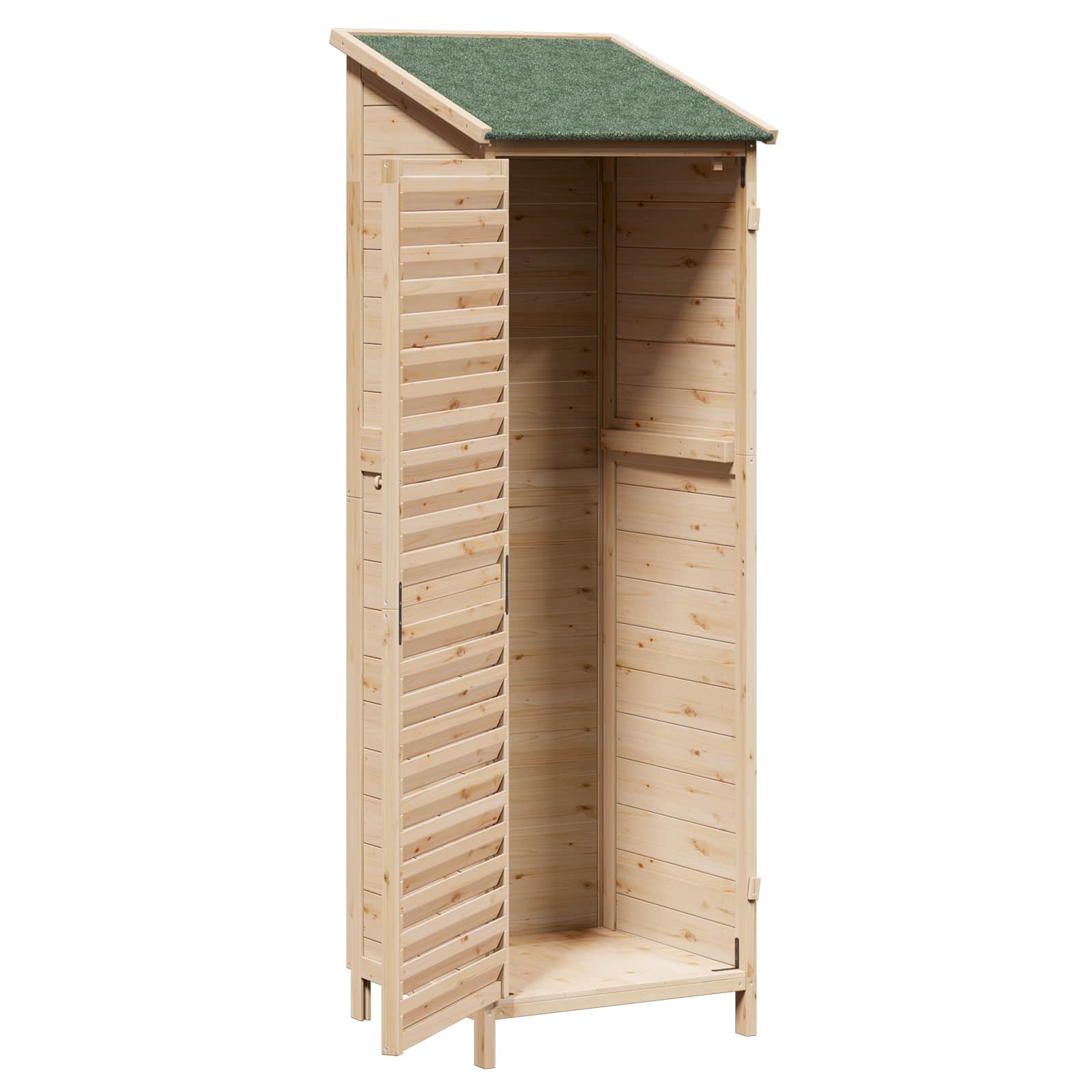 vidaXL Shed ogrodowy naturalny 59 x 56 x 176 cm Drewno Świerkowe