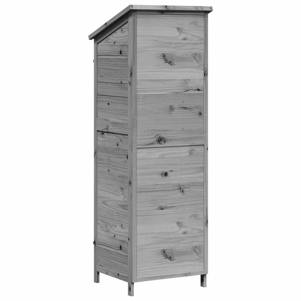 vidaXL Shed ogrodowy z dachem Szary 59 x 56 x 176 cm Drewno Świerkowe