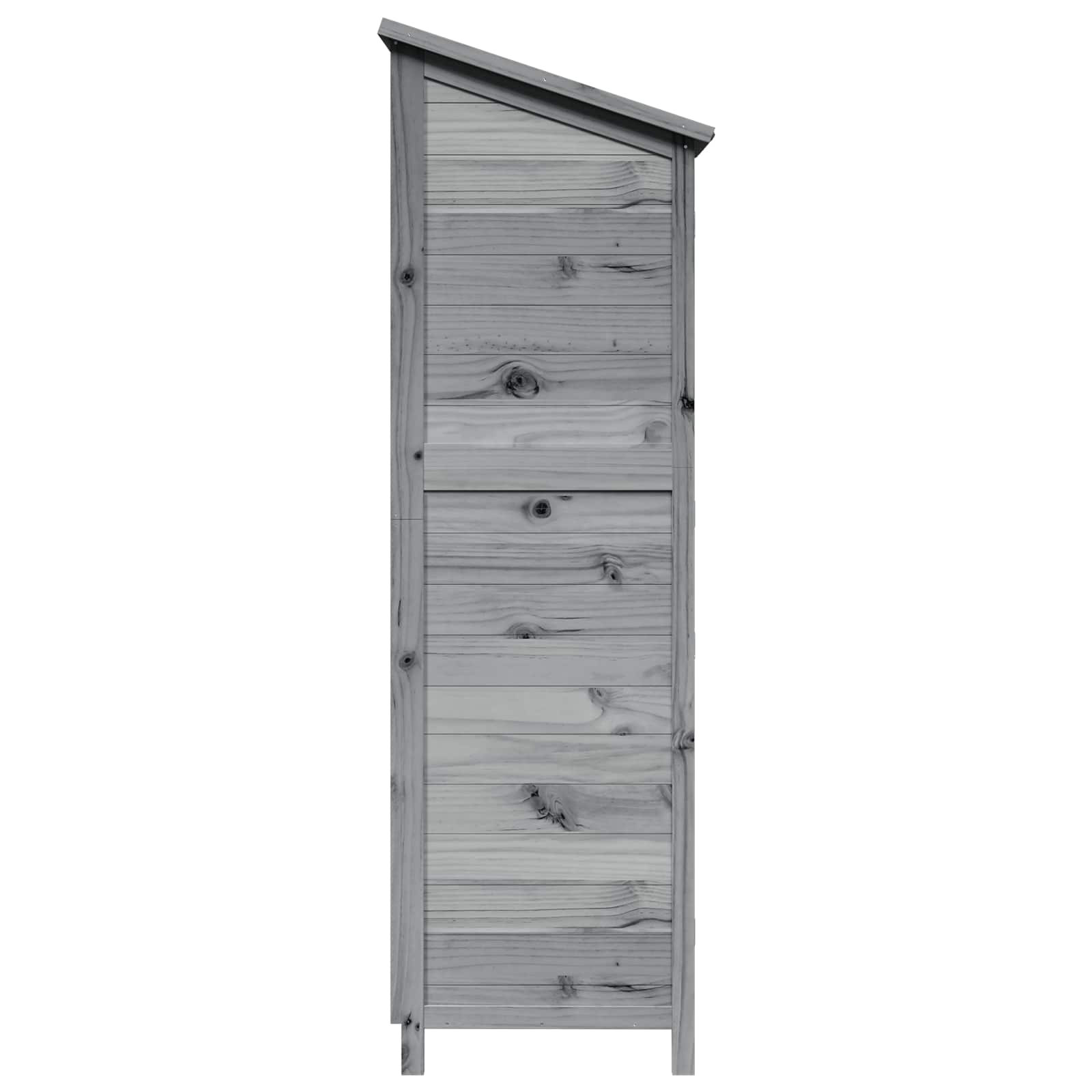 vidaXL Shed ogrodowy z dachem Szary 59 x 56 x 176 cm Drewno Świerkowe