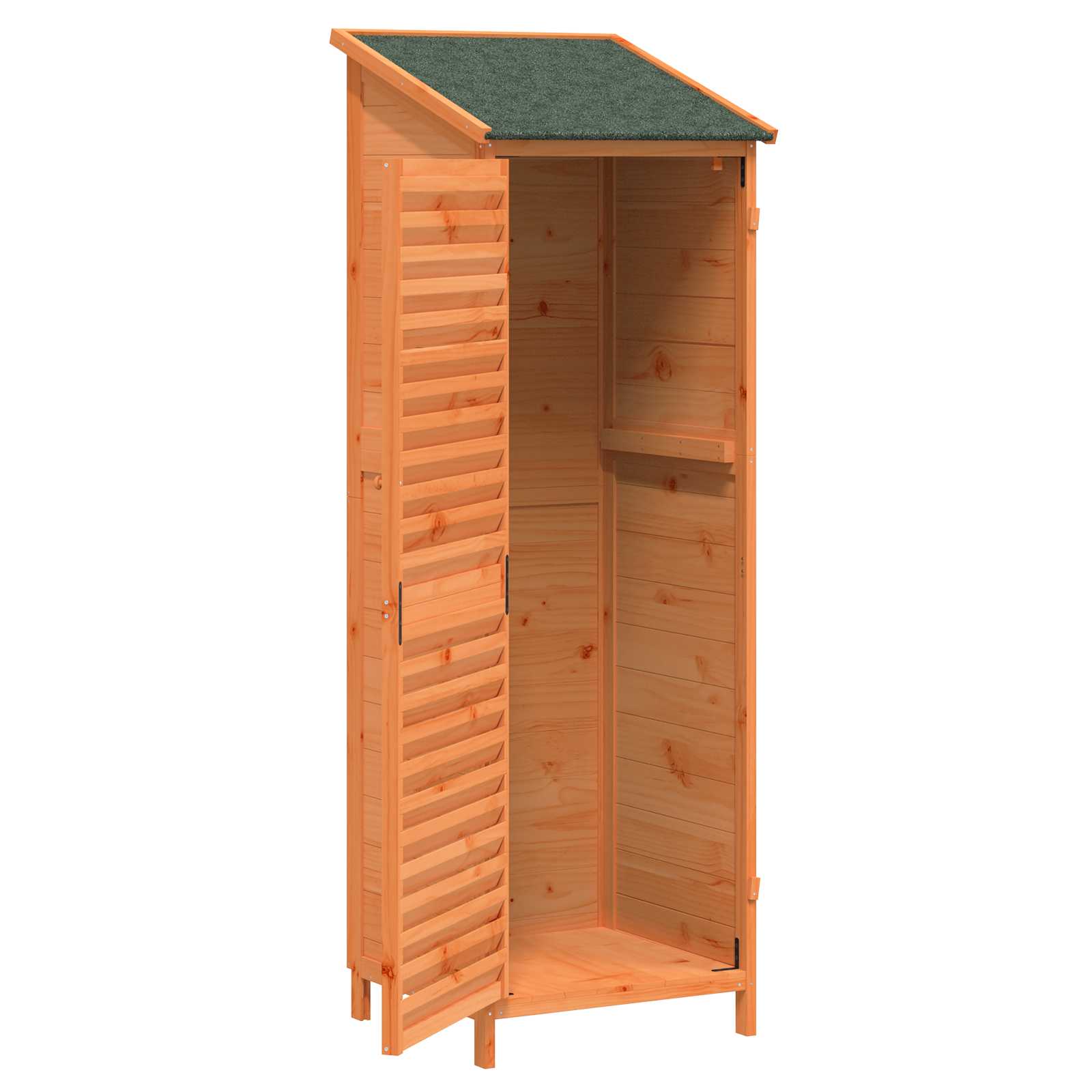 vidaXL Shed ogrodowy brązowy 59 x 56 x 176 cm Drewno Świerkowe