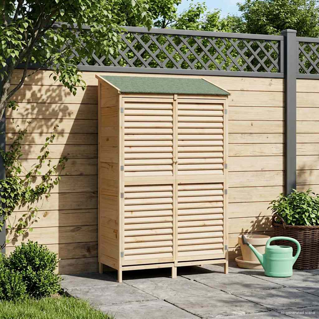 vidaXL Shed ogrodowy naturalny 106 x 56 x 176,5 cm Drewno Świerkowe