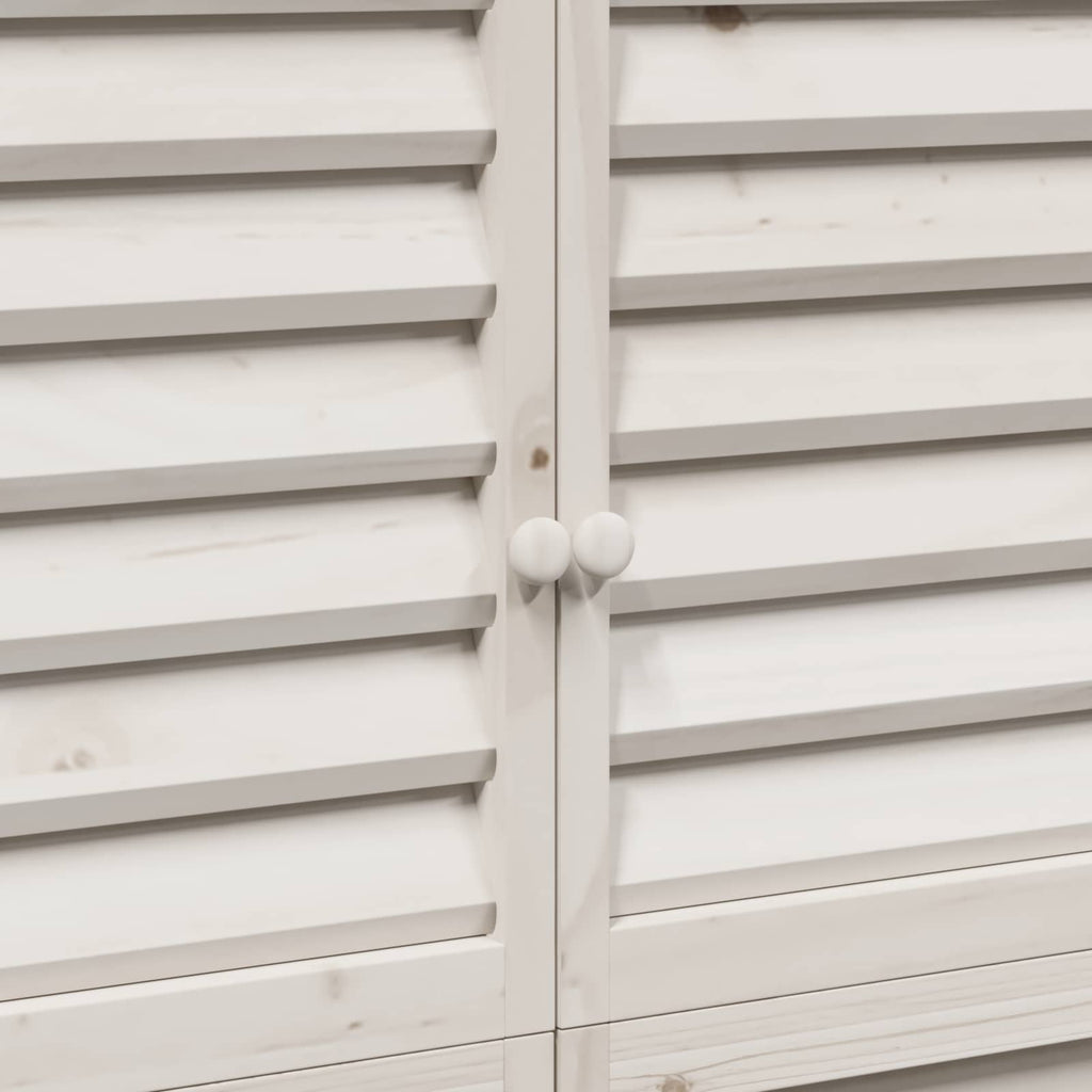 vidaXL Shed ogrodowy Biały 106 x 56 x 176,5 cm Drewno Świerkowe