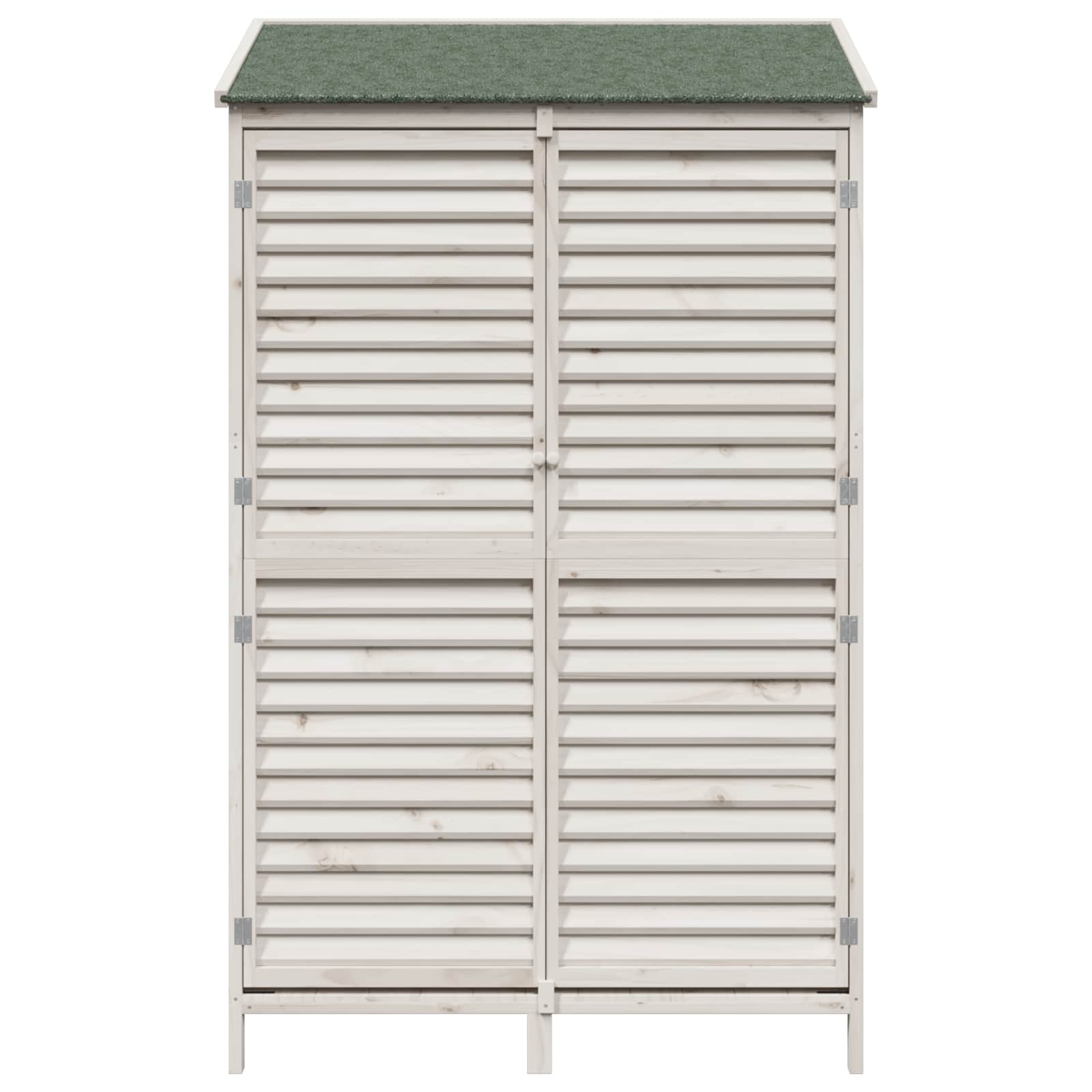 vidaXL Shed ogrodowy Biały 106 x 56 x 176,5 cm Drewno Świerkowe