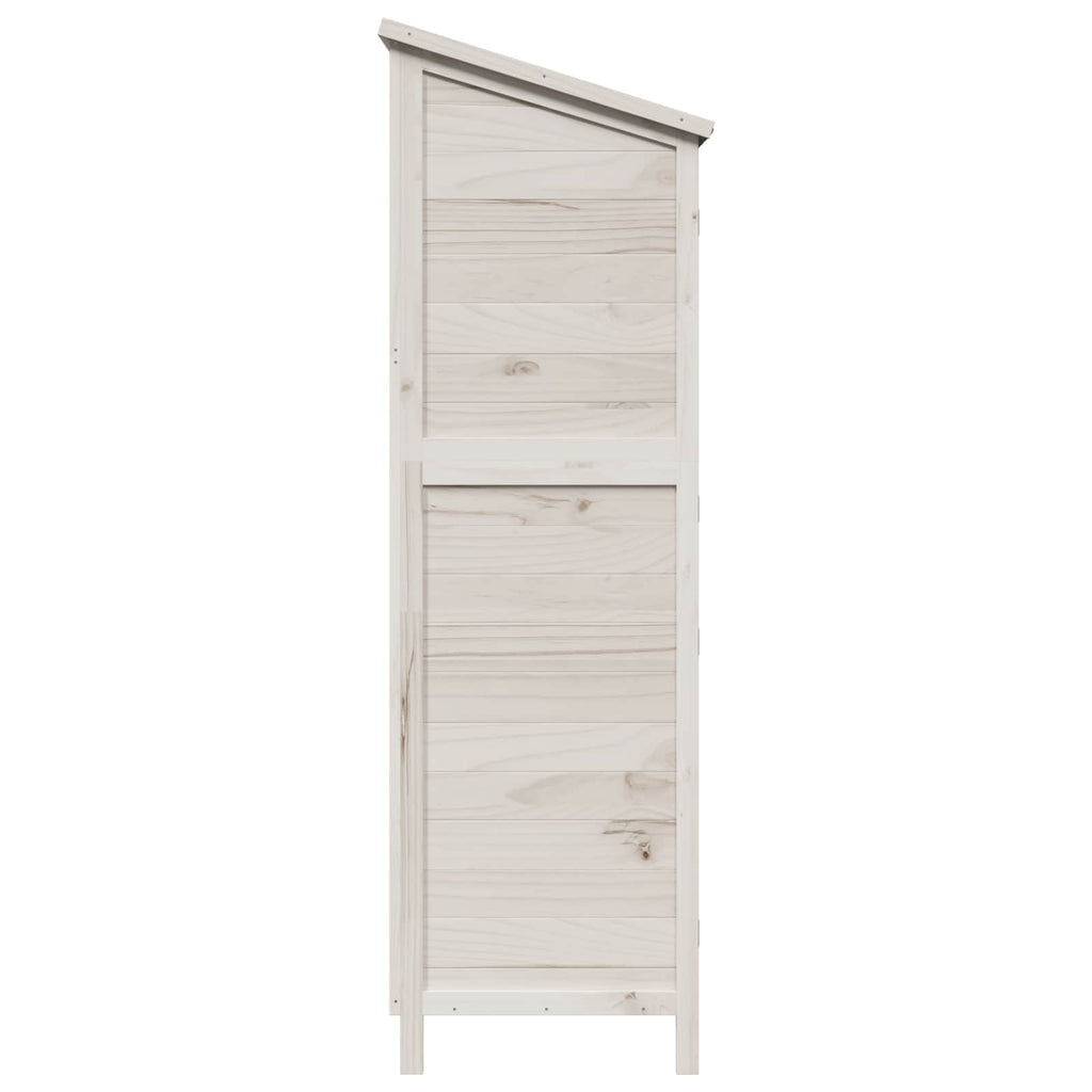 vidaXL Shed ogrodowy Biały 106 x 56 x 176,5 cm Drewno Świerkowe