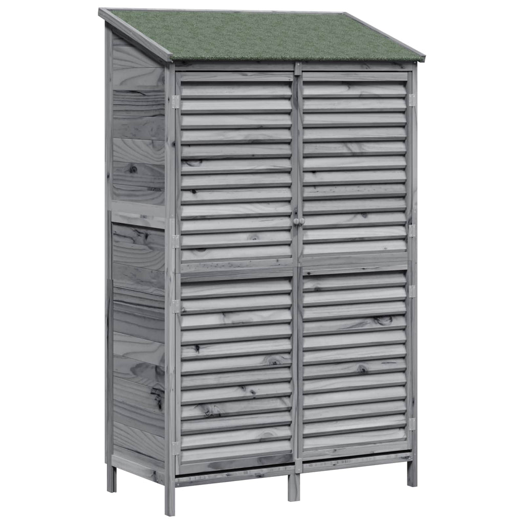 vidaXL Shed ogrodowy Szary 106 x 56 x 176,5 cm Drewno Świerkowe
