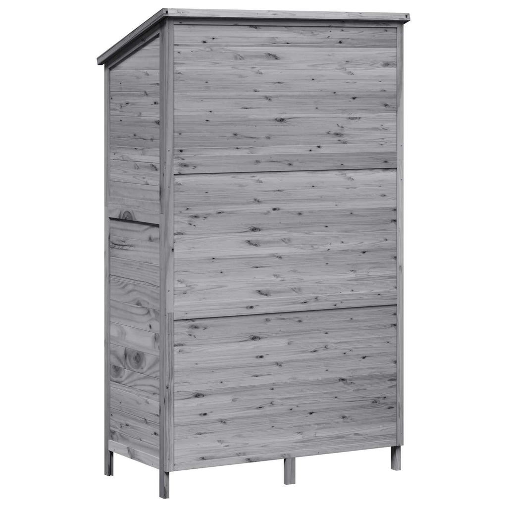 vidaXL Shed ogrodowy Szary 106 x 56 x 176,5 cm Drewno Świerkowe