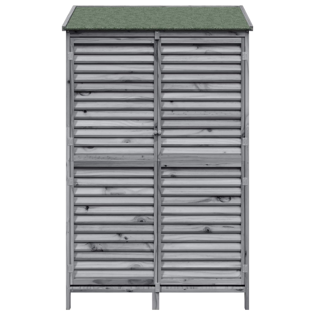 vidaXL Shed ogrodowy Szary 106 x 56 x 176,5 cm Drewno Świerkowe