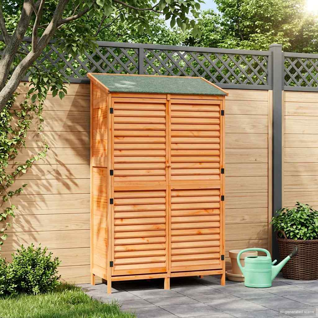 vidaXL Shed ogrodowy brązowy 106 x 56 x 176,5 cm Drewno Świerkowe