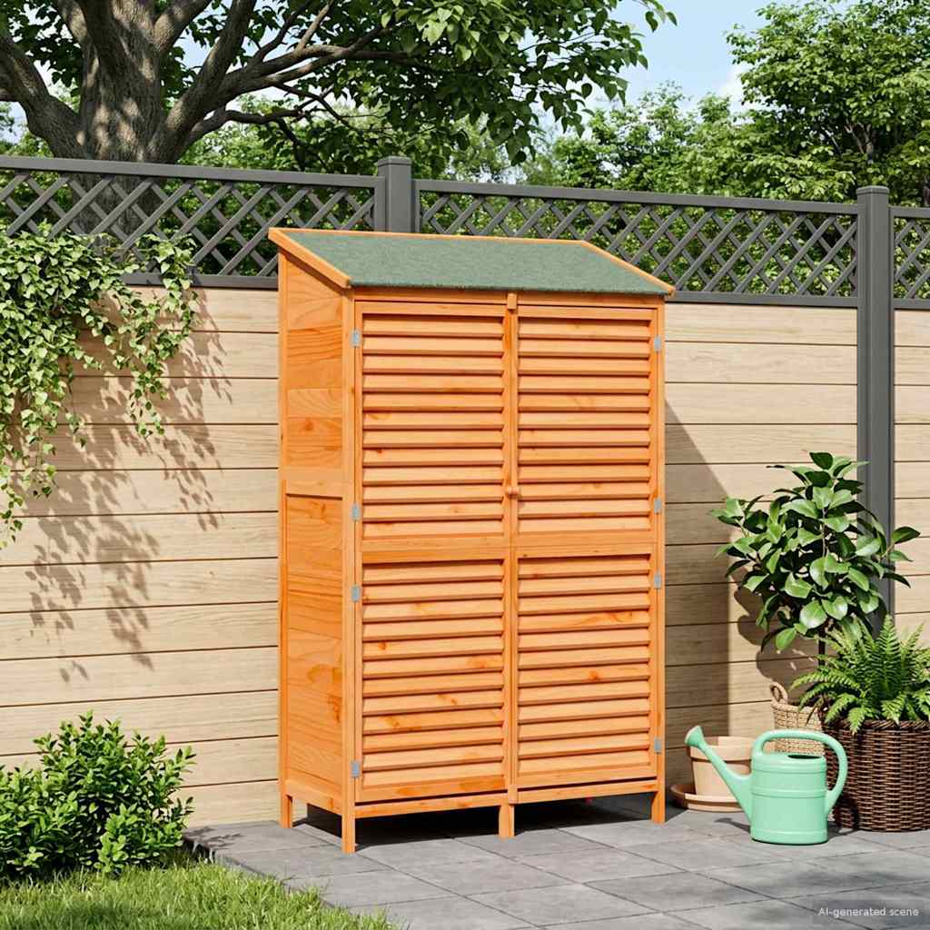 vidaXL Shed ogrodowy brązowy 106 x 56 x 176,5 cm Drewno Świerkowe
