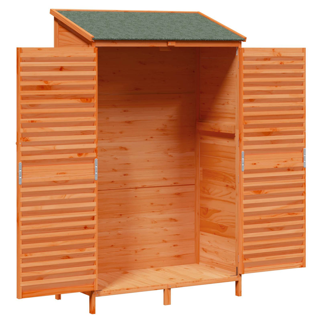 vidaXL Shed ogrodowy brązowy 106 x 56 x 176,5 cm Drewno Świerkowe