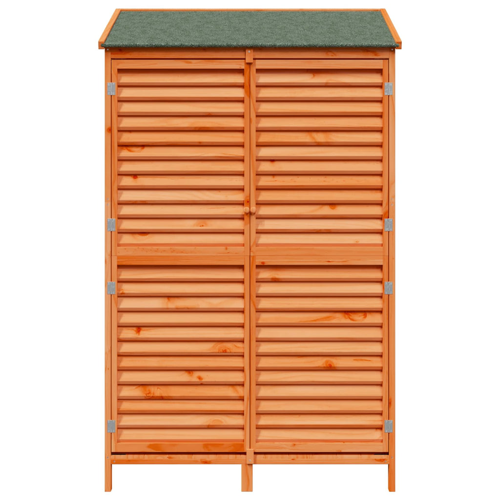vidaXL Shed ogrodowy brązowy 106 x 56 x 176,5 cm Drewno Świerkowe