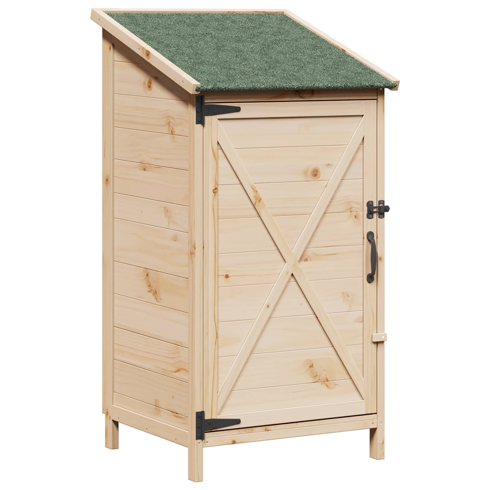 vidaXL Shed ogrodowy naturalny 59,5 x 56 x 113,5 cm Drewno Świerkowe