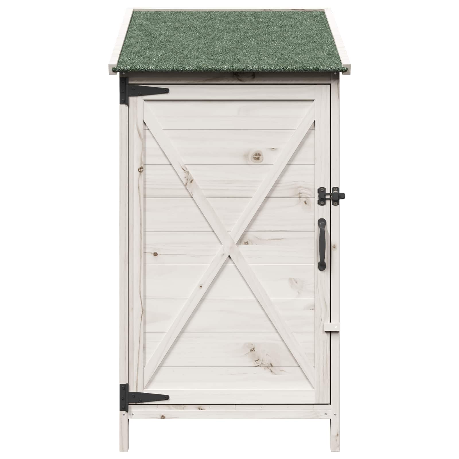 vidaXL Shed ogrodowy Biały 59,5 x 56 x 113,5 cm Drewno Świerkowe