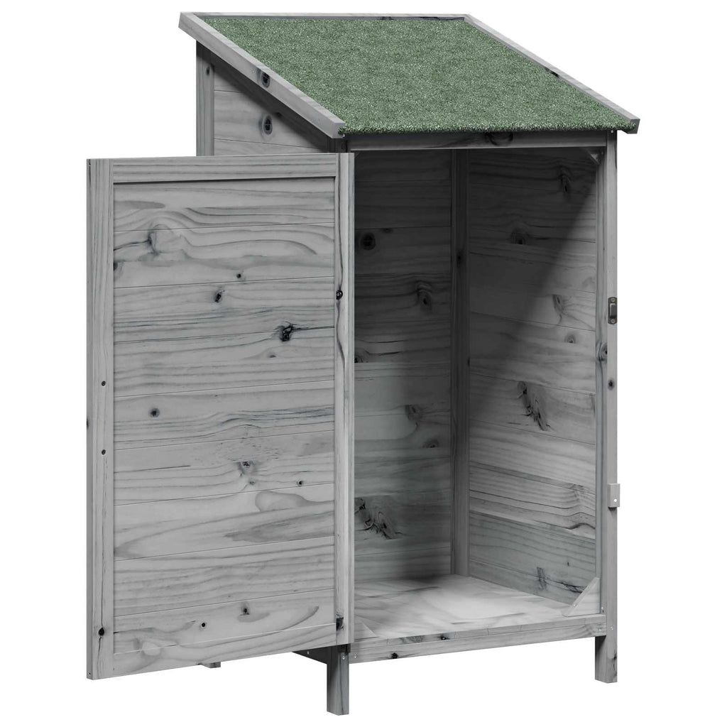 vidaXL Shed ogrodowy Szary 59,5 x 56 x 113,5 cm Drewno Świerkowe