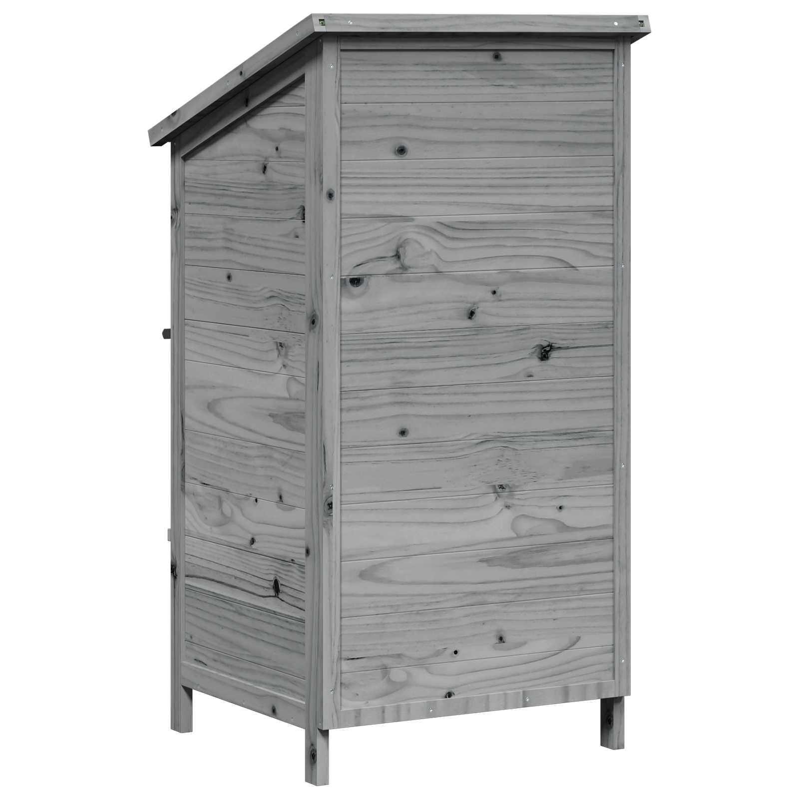 vidaXL Shed ogrodowy Szary 59,5 x 56 x 113,5 cm Drewno Świerkowe