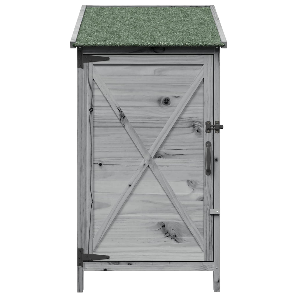 vidaXL Shed ogrodowy Szary 59,5 x 56 x 113,5 cm Drewno Świerkowe
