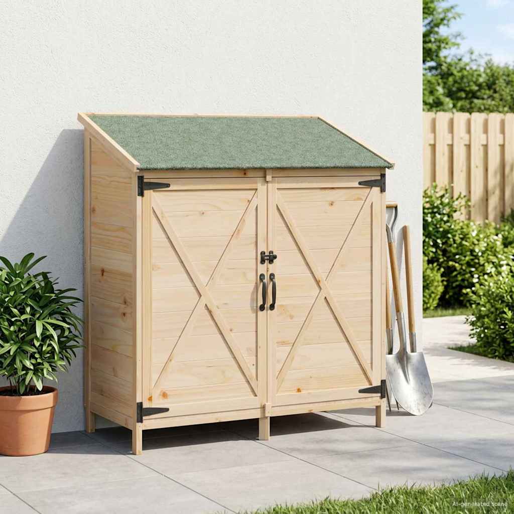 vidaXL Shed ogrodowy naturalny 106 x 56 x 113,5 cm Drewno Świerkowe