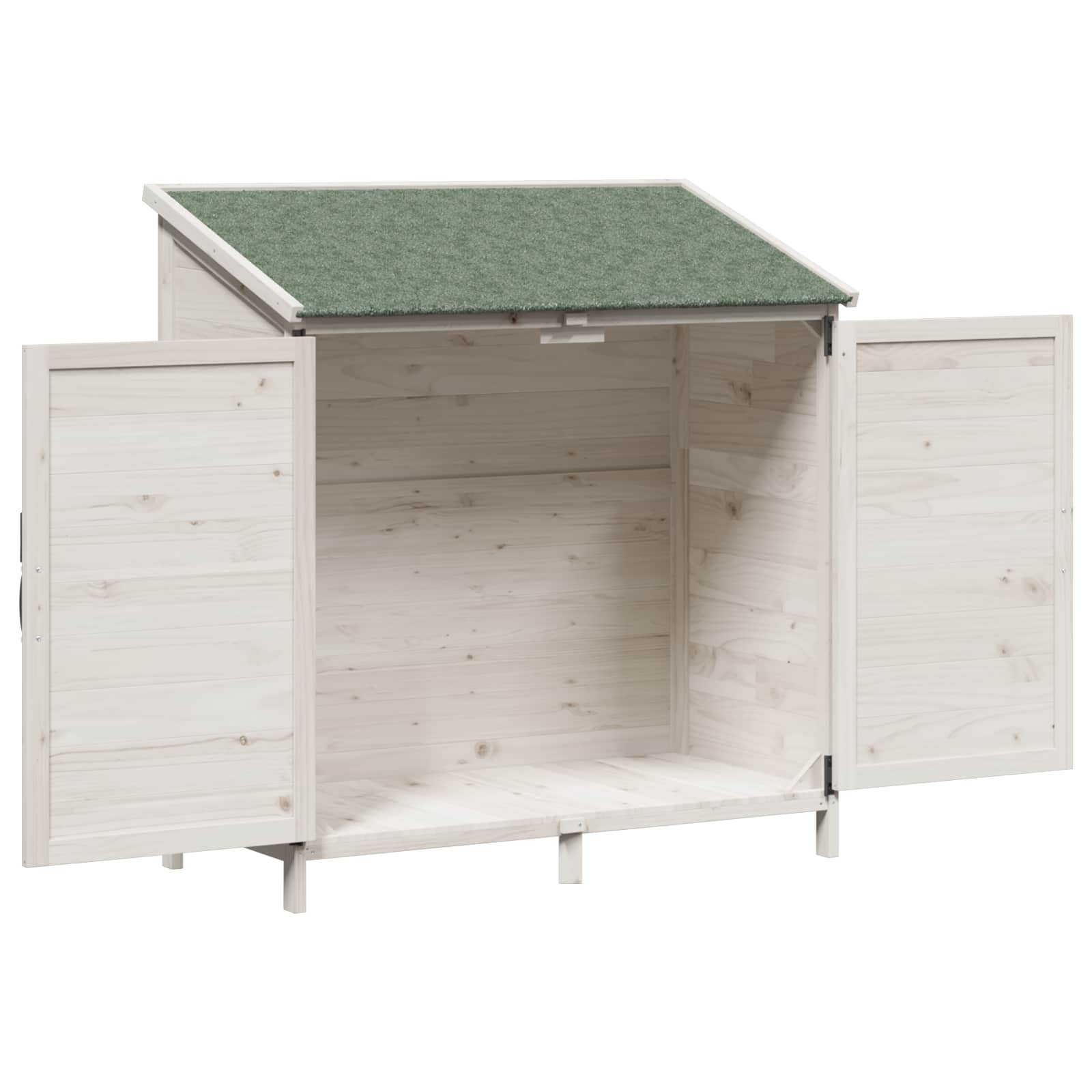 vidaXL Shed ogrodowy Biały 106 x 56 x 113,5 cm Drewno Świerkowe