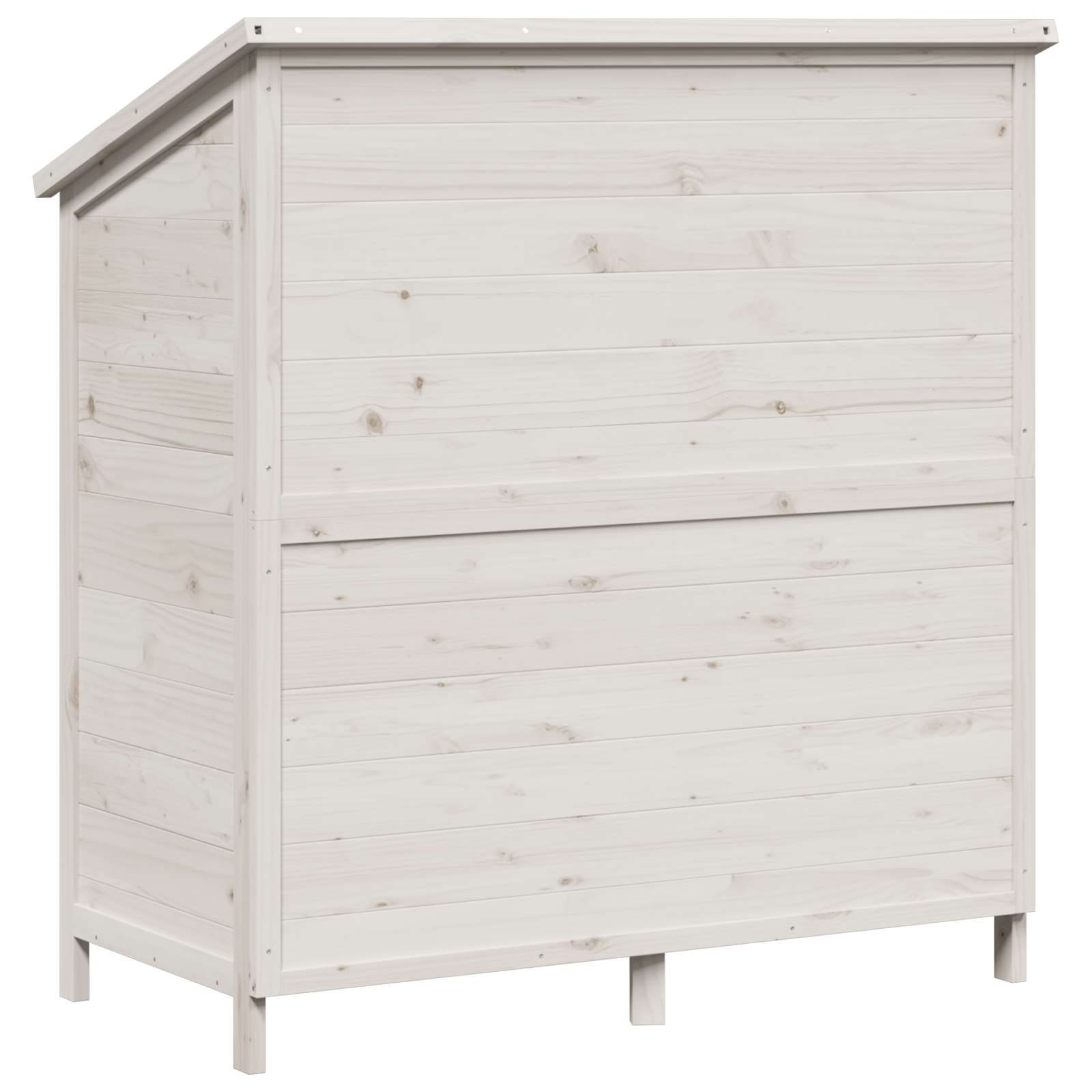 vidaXL Shed ogrodowy Biały 106 x 56 x 113,5 cm Drewno Świerkowe