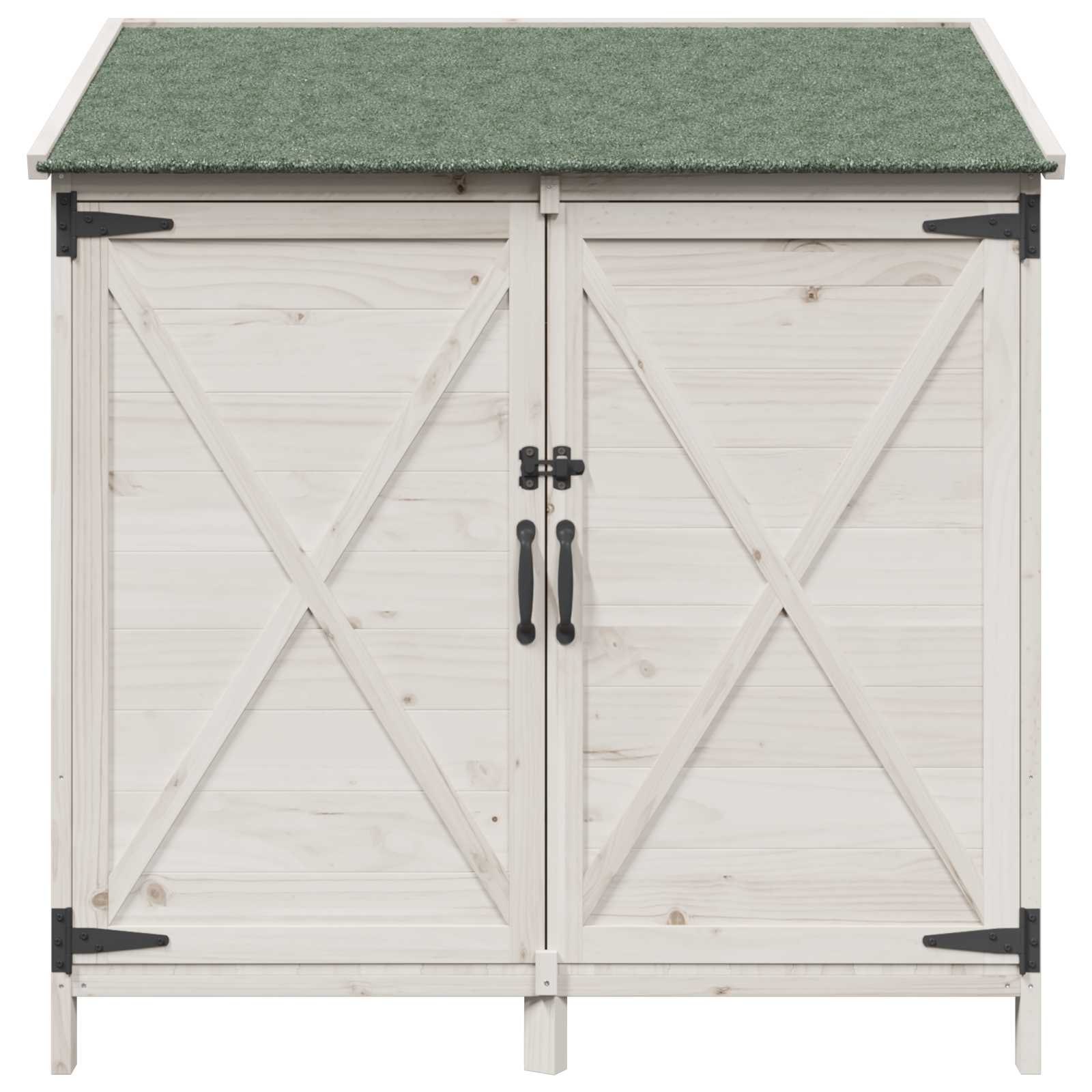 vidaXL Shed ogrodowy Biały 106 x 56 x 113,5 cm Drewno Świerkowe