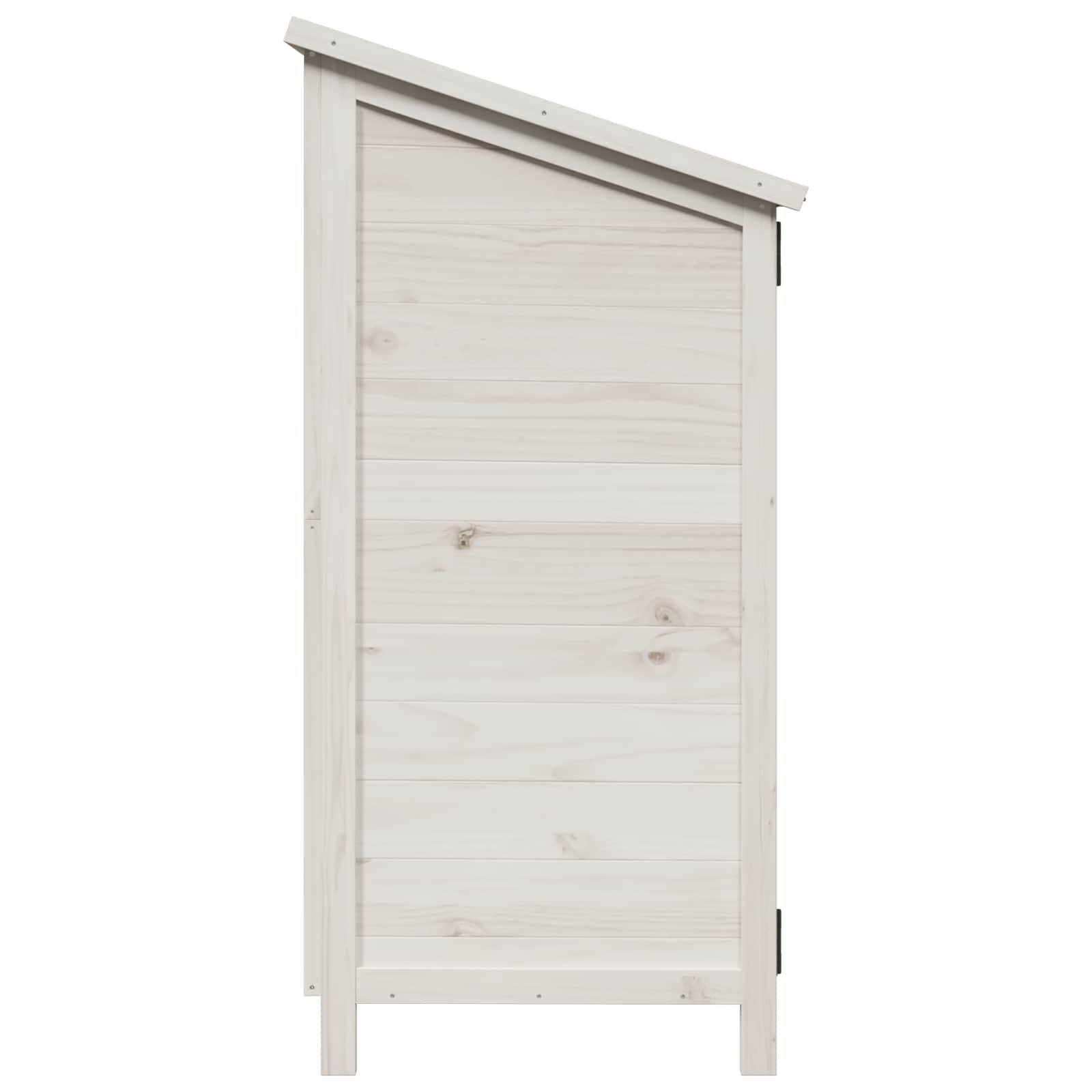 vidaXL Shed ogrodowy Biały 106 x 56 x 113,5 cm Drewno Świerkowe