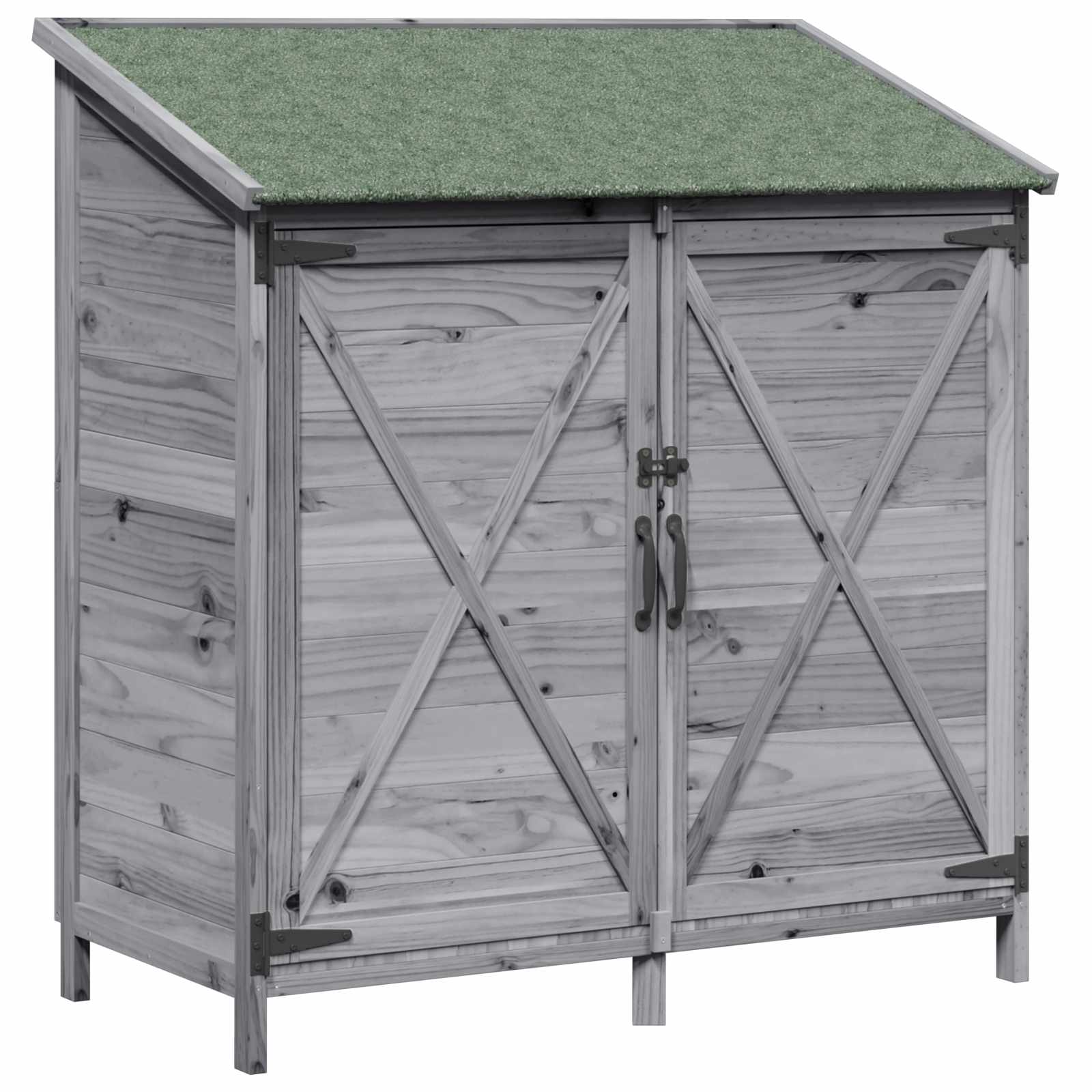 vidaXL Shed ogrodowy Szary 106 x 56 x 113,5 cm Drewno Świerkowe