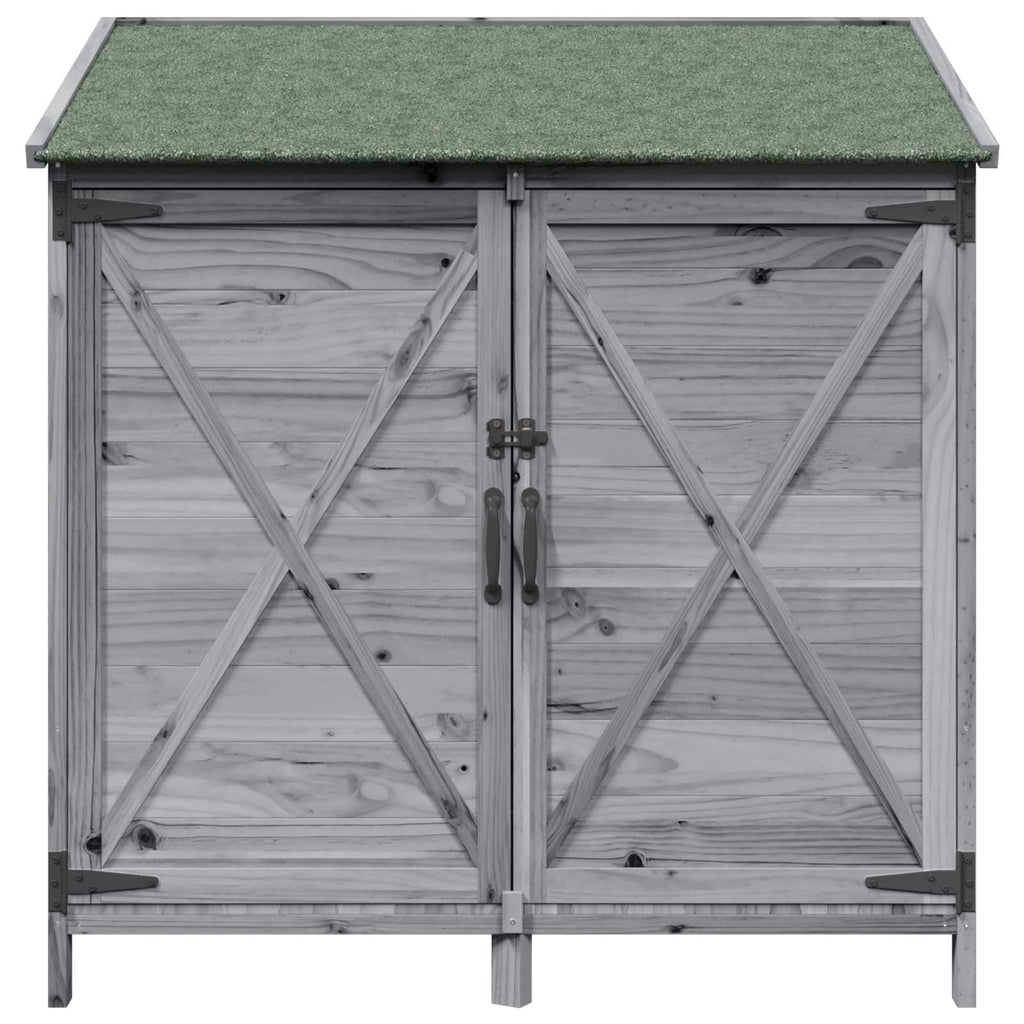 vidaXL Shed ogrodowy Szary 106 x 56 x 113,5 cm Drewno Świerkowe