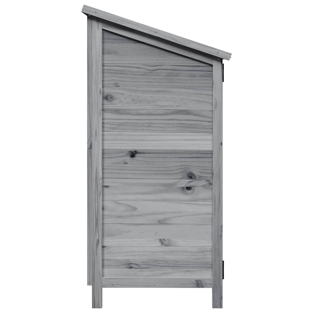 vidaXL Shed ogrodowy Szary 106 x 56 x 113,5 cm Drewno Świerkowe