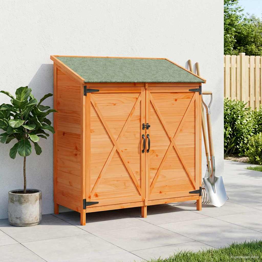 vidaXL Shed ogrodowy brązowy 106 x 56 x 113,5 cm Drewno Świerkowe