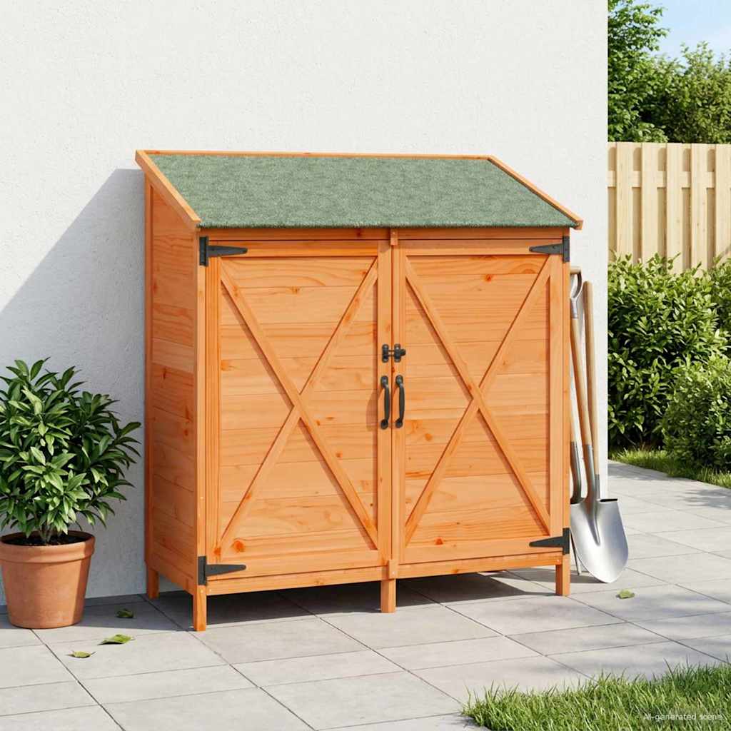 vidaXL Shed ogrodowy brązowy 106 x 56 x 113,5 cm Drewno Świerkowe