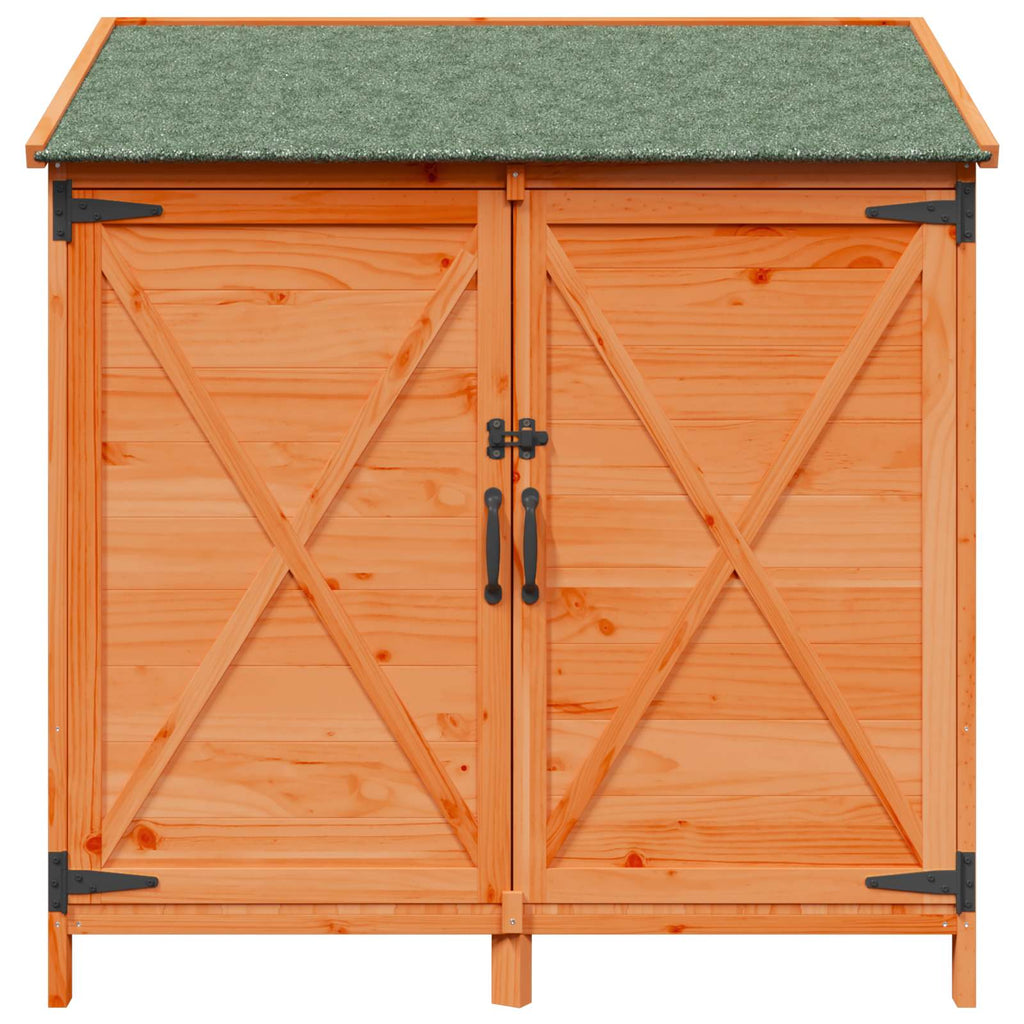 vidaXL Shed ogrodowy brązowy 106 x 56 x 113,5 cm Drewno Świerkowe