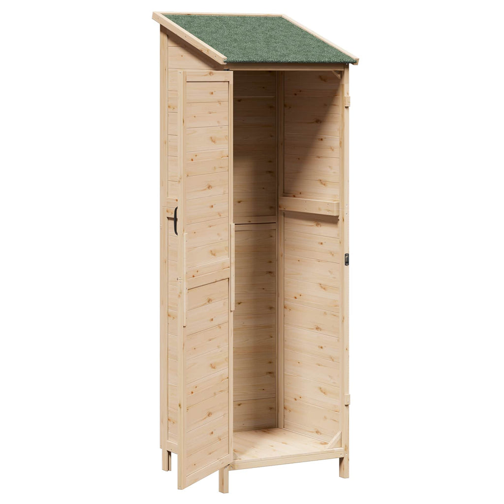 vidaXL Shed ogrodowy naturalny 59,5 x 56 x 176,5 cm Drewno Świerkowe