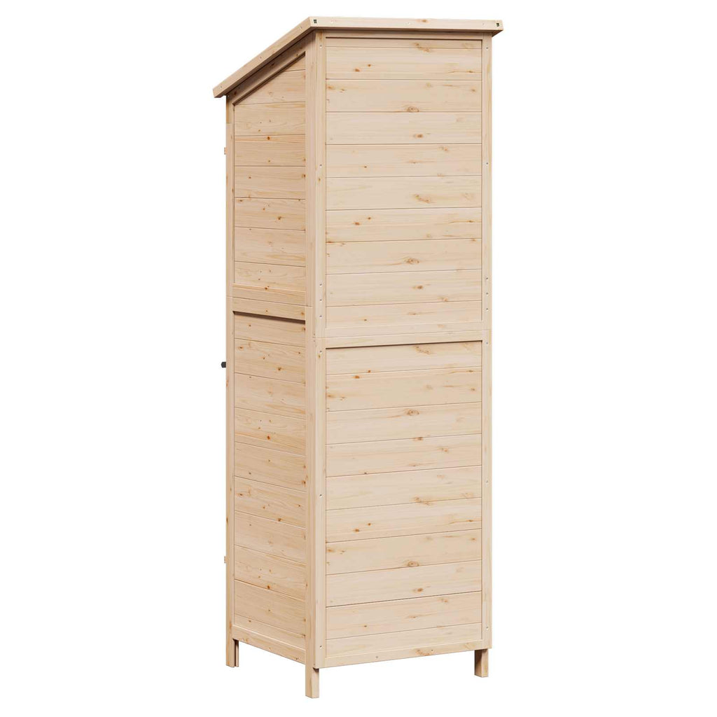 vidaXL Shed ogrodowy naturalny 59,5 x 56 x 176,5 cm Drewno Świerkowe