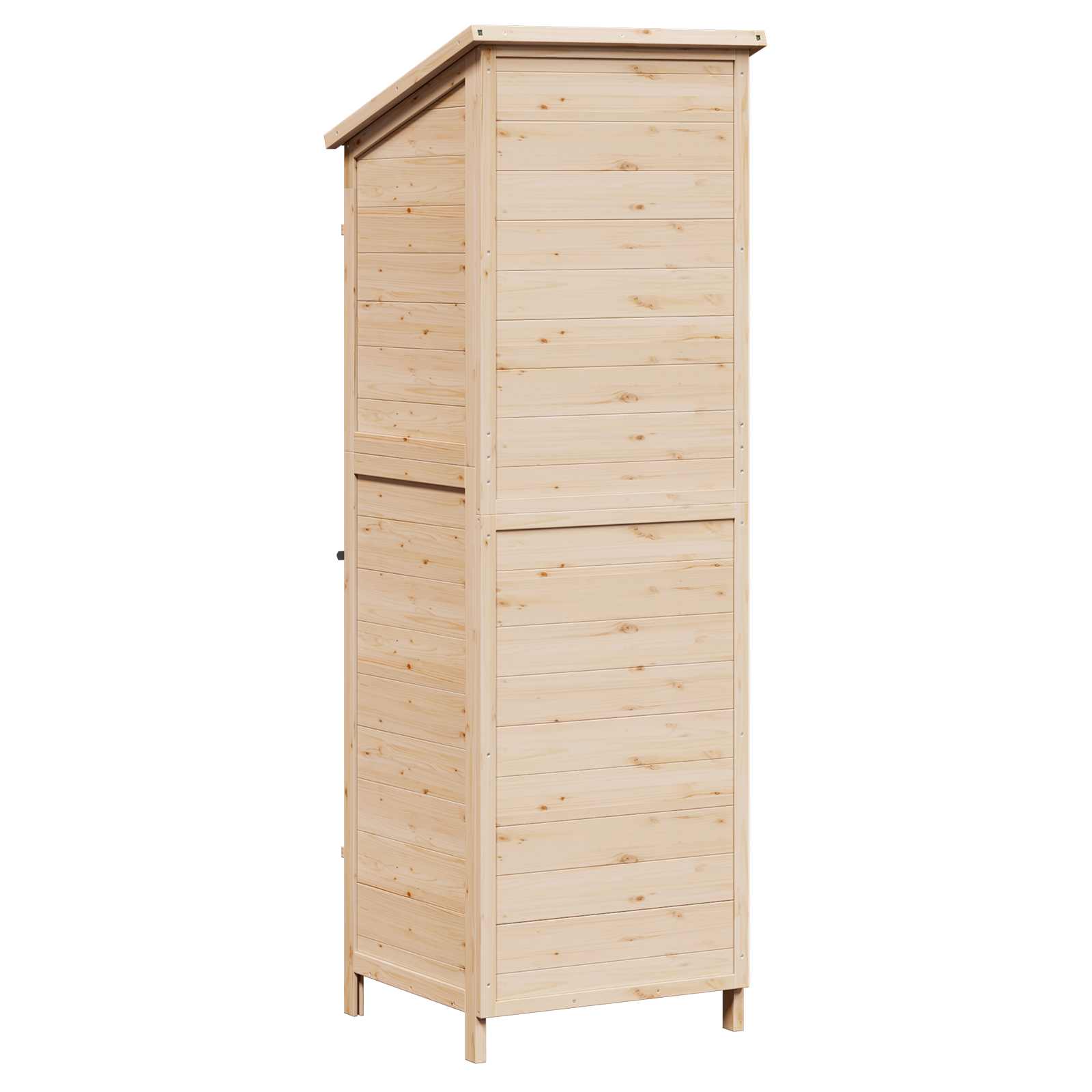 vidaXL Shed ogrodowy naturalny 59,5 x 56 x 176,5 cm Drewno Świerkowe