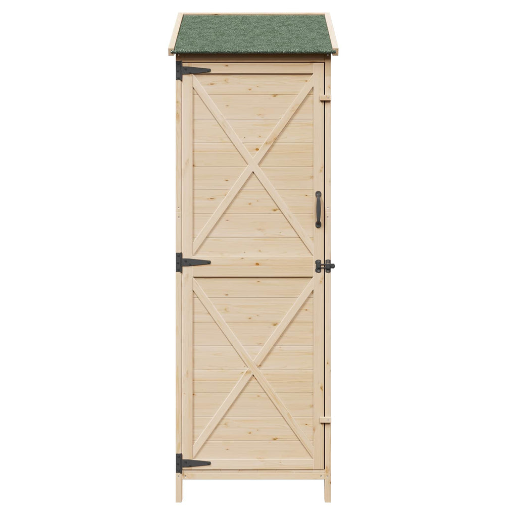 vidaXL Shed ogrodowy naturalny 59,5 x 56 x 176,5 cm Drewno Świerkowe