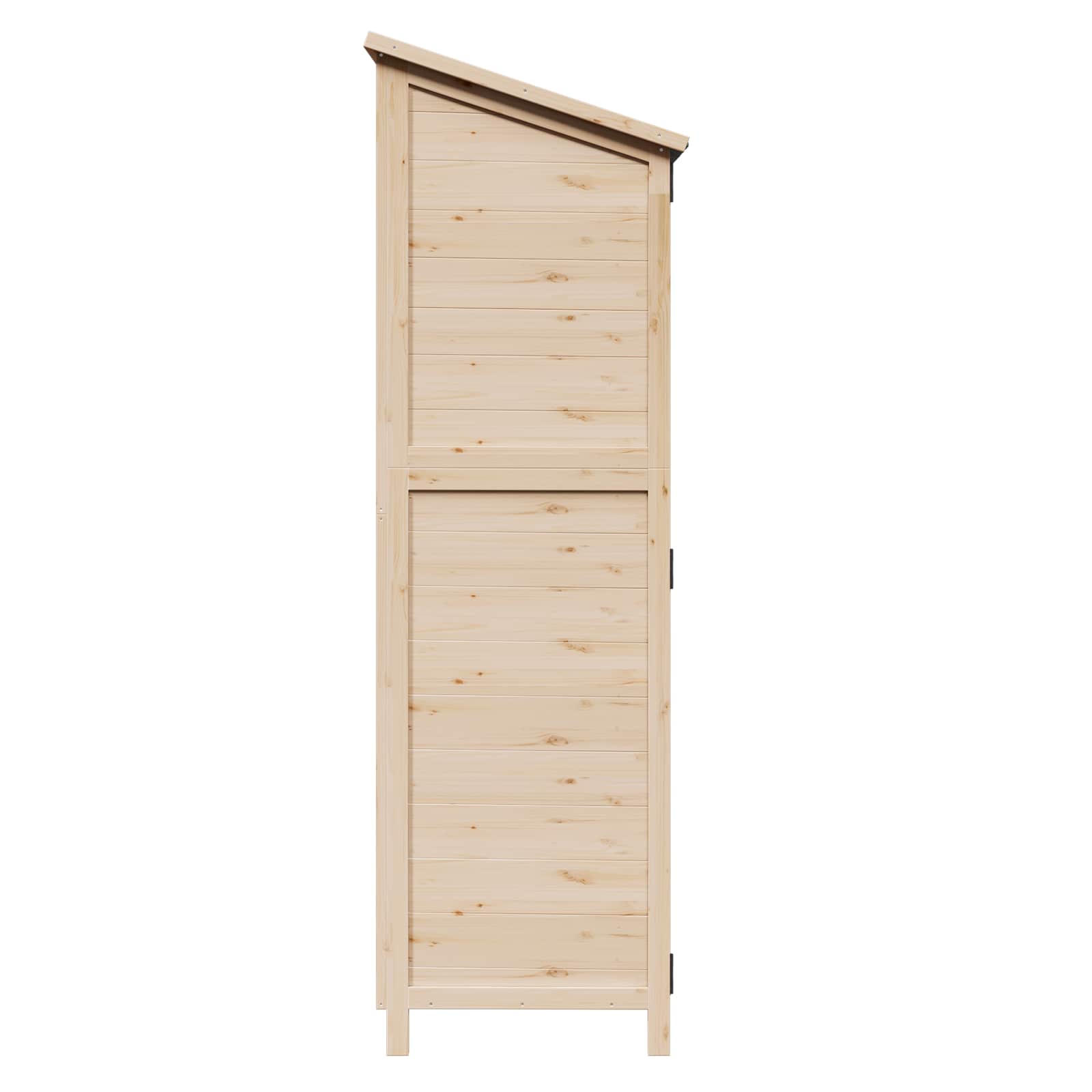 vidaXL Shed ogrodowy naturalny 59,5 x 56 x 176,5 cm Drewno Świerkowe