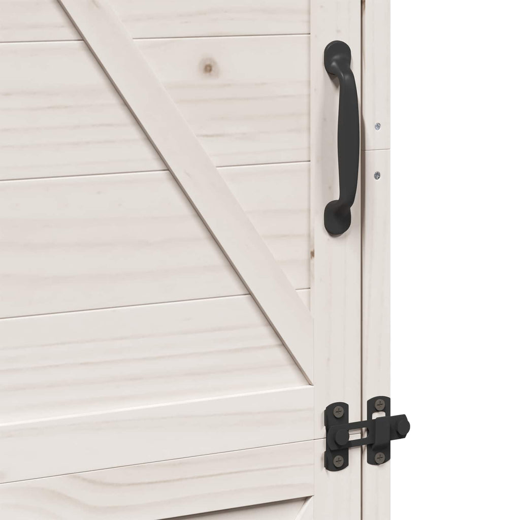vidaXL Shed ogrodowy Biały 59,5 x 56 x 176,5 cm Drewno Świerkowe