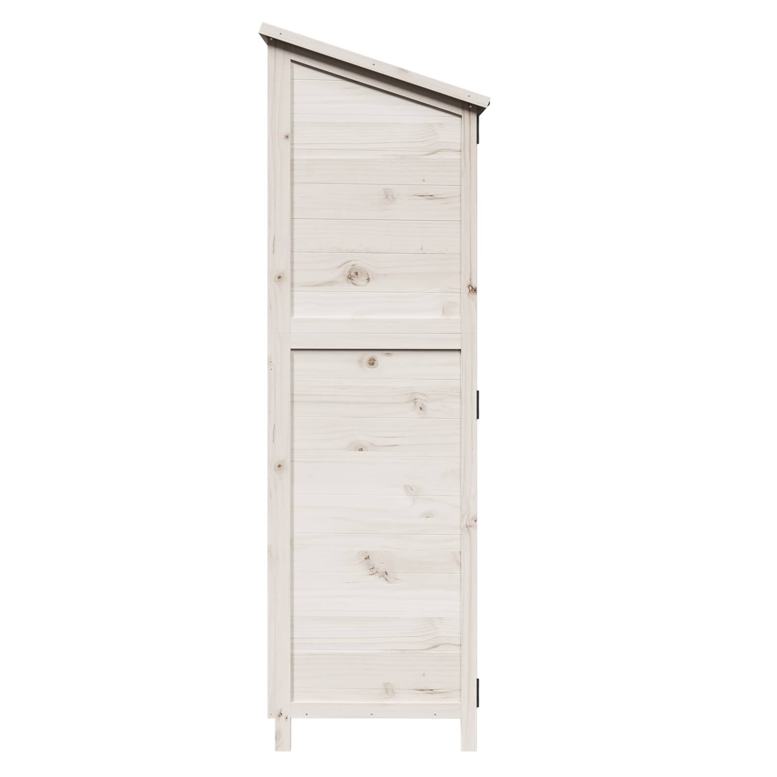 vidaXL Shed ogrodowy Biały 59,5 x 56 x 176,5 cm Drewno Świerkowe