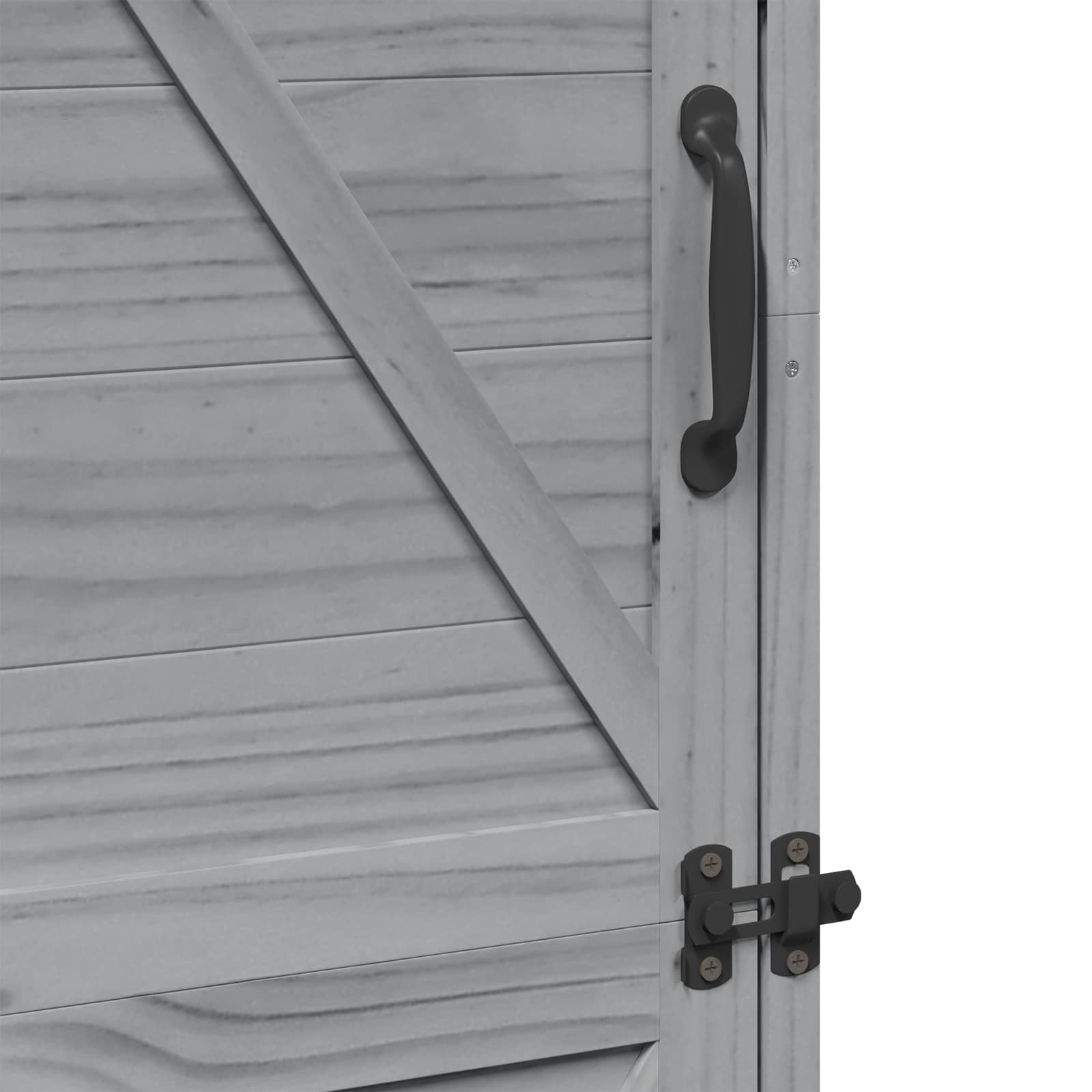 vidaXL Shed ogrodowy Szary 59,5 x 56 x 176,5 cm Drewno Świerkowe