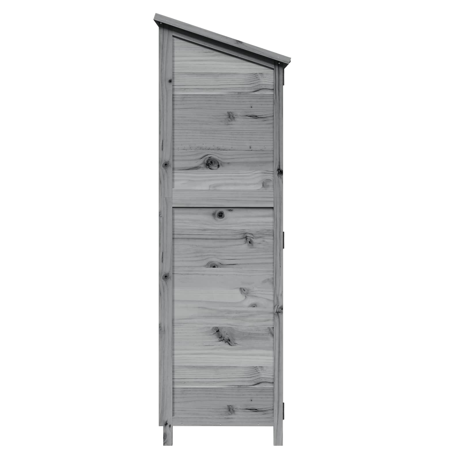 vidaXL Shed ogrodowy Szary 59,5 x 56 x 176,5 cm Drewno Świerkowe